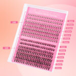 Cross-border new DIY single cluster lashes 30/40/50D European and American false eyelashes with eyelash curler set factory wholesale - 14-row large capacity 10p+20p