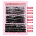 EU/US Cross-border False Eyelash Set 30D 50D 60D 80D Natural Thick DIY False Eyelashes 300 Clusters Large Capacity - 30D50D80D Pink Powder Foundation Holder