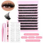 Qingdao Factory DIY False Eyelashes Lash Book Glue Tool Set Cross-border Europe and America Cluster Lash Wholesale - CYB-300 clusters [80D] + glue tool set