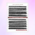 Pingdu Factory New Cross-border False Eyelashes DIY Single Cluster Fluffy Thick Curled欧美 Hot Melt Flower Lashes 60P - Single box 60D fluffy