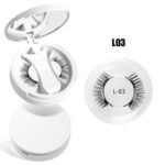 Magnetic False Eyelashes Integrated Case Glue-Free Magnetic Lashes Natural Thick Reusable Factory Wholesale - All-in-one Box (L03 + Clip)