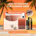 Cross-border best-selling DIY segment false eyelashes kit with dual-head glue and large capacity single-cluster false eyelashes gift box design - Orange BQ1 Set