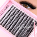 Hot-selling Amazon cross-border EU/US fake eyelash set 30D 40D 50D 60D 80D single-cluster 3D hot-melt flower lashes - 40D+Tweezers