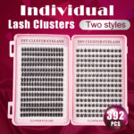 Cross-border e-commerce eyelash book segmented false eyelashes wheat spike trilogy cluster lashes thick curly self-lash extension - MSJMS