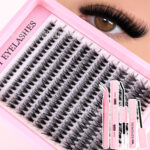 Hot-selling Amazon cross-border EU/US fake eyelash set 30D 40D 50D 60D 80D single-cluster 3D hot-melt flower lashes - 40D + glue + tweezers + glue remover