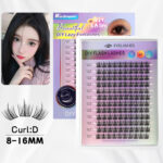 Light European-American style single-cluster false eyelashes, Asian-friendly, camera-ready, bold look, dense, segmented, curly, fluffy, plush texture, D-curl - SBQ-236