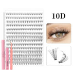 Customized export cross-border best-selling style false eyelash set 30D40D kit Diy cluster s lashe - DIY10P Pink Set