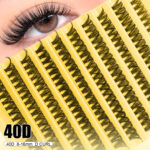 200pcs DIY Lash Clusters OEM ODM Custom Eyelash Supplier - SET-10 rows - yellow [40D]