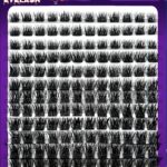 Cross-border 40D brown segment false eyelashes mixed DIY large capacity thick curly self-lash hot melt cluster manufacturer - Halloween style 14 rows W02 MIX (free original image pack)