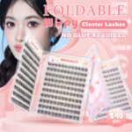European and American cross-border bestseller, Amazon hot-selling triple fishtail false eyelash set, hot-melt cluster lashes from source factory - Triple Fishtail