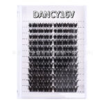 Cross-border false eyelashes export style segmented cluster thick style black band soft curly false eyelashes customizable glue-free - DANCY16V