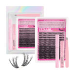 Overseas DIY cross-border single-cluster large-capacity false eyelash book D-curled natural thick classic versatile daily lash extension - XHM-30 (set)