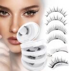Magnetic False Eyelashes Integrated Case Glue-Free Magnetic Lashes Natural Thick Reusable Factory Wholesale - Four-layer white (C01+JD31)