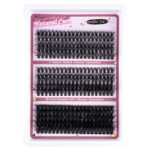 3D European and American cross-border 300 clusters high-volume thick D-curve false eyelash set natural curly DIY segmented eyelashes - 30-40-50P (single box)