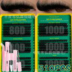 European and American cross-border hot-selling false eyelash set 30D-100D Amazon bestseller hot melt cluster lashes segmented self-application - 80D100D+glue+tweezers+remover