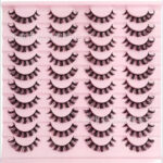 European and American cross-border Amazon best-selling false eyelashes, twenty pairs per pack, imitation mink, thick and curly, Russian curl, large capacity - 20 small pink 0602