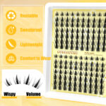 Cross-border best-selling false eyelashes mixed large capacity D-curled European and American thick autumn maple leaf self-adhesive eyelash glue set - Autumn Maple Leaf