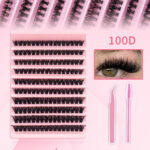 Cross-border bestseller, foreign trade single-cluster segmented DIY natural thick false eyelashes, large-capacity lash book, self-applied eyelashes - DIY-100D