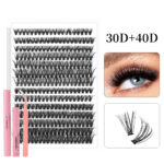 Customized export cross-border best-selling style false eyelash set 30D40D kit Diy cluster s lashe - DIY30P/40P Mixed Powder Set