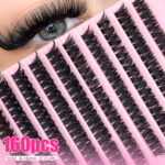 40D Heat‑Bonded Segmented Color Cluster Lashes Set, DIY Glue‑On, Large Volume Dense Curly - 100D 10排-200簇