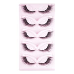 Cross-border bestseller 5 pairs slant flying fox false eyelashes natural thick curly eyelashes simulation cat eye eyelashes wholesale - SU1-005