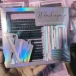 Cross-border new product customized false eyelash tool kit multiple styles personalized thick curly eyelash charm electric eyes - 80-100-Thick Six-Piece Set