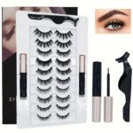 Magnetic False Eyelashes Integrated Case Glue-Free Magnetic Lashes Natural Thick Reusable Factory Wholesale - DCX