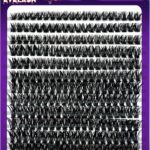 Cross-border 40D brown segment false eyelashes mixed DIY large capacity thick curly self-lash hot melt cluster manufacturer - Halloween style 14 rows 60D MIX (free original image pack)