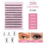 30P40P Hot Melt Cluster Eyelashes Segmented Self-Lashing Thick Natural Stage Flat False Eyelashes Segmented Lashes - 20D