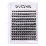 Cross-border false eyelashes export style segmented cluster thick style black band soft curly false eyelashes customizable glue-free - DANCYW02