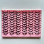 European and American cross-border bestseller, large capacity, paired lashes, European and American style false eyelashes, 30 pairs per pack, thick, natural, curled, from the source factory. - Pink 1
