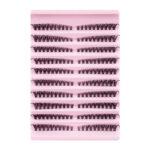 Cross-border Amazon DIY single-cluster segmented fluffy false eyelash set, thick style, hot-melt self-lash extension, 10 rows - Washboard 40P slant-eye single box