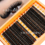 TK Europe and America cross-border Amazon hot-selling eyelash extension kit DIY single cluster lash kit large capacity 80D/100D - 80/100D all orange grid orange tray