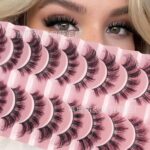 10 pairs one-piece European and American cross-border style false eyelashes, simple, natural, three-dimensional, stable supply from source factory - 10P Pink-GC02