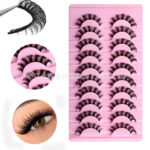 Cross-border Russian volume false eyelashes DD curl natural dense curly one-piece false eyelashes factory stable supply - DD02