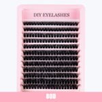 Cross-border 40D brown segment false eyelashes mixed DIY large capacity thick curly self-lash hot melt cluster manufacturer - 80D12 Row MIX