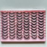 European and American cross-border bestseller, large capacity, paired lashes, European and American style false eyelashes, 30 pairs per pack, thick, natural, curled, from the source factory. - Pink 5