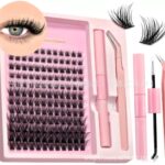 跨境假睫毛大容量睫毛书D翘单簇朵毛DIY Lash Extension睫毛套装 - 4MIU