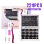 DIY Sectional False Lashes 14 Rows Large Capacity Set False Lashes 30D40D Combination Hot Melt Lash Set - 40/T50 Dense Combination Color Pack
