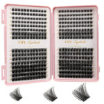 Cross-border DIY segmented eyelash book set, natural thick and curly, self-lashing cluster lashes, 32 rows, large capacity false eyelashes - YOO eyelash book 32 mix