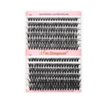 DIY Segmented False Lashes 12 Rows Large Capacity Set False Lashes 30D40D Combination Hot Melt False Lash Kit - 12 Rows Middle Pink 30-40D No Tools