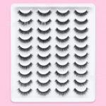 European and American cross-border Amazon best-selling false eyelashes, twenty pairs per pack, imitation mink, thick and curly, Russian curl, large capacity - 20 white MK73