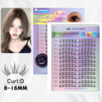 Light European-American style single-cluster false eyelashes, Asian-friendly, camera-ready, bold look, dense, segmented, curly, fluffy, plush texture, D-curl - Sunflower-233