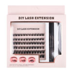 Cross-border best-selling DIY segment false eyelashes kit with dual-head glue and large capacity single-cluster false eyelashes gift box design - 6 rows hook set