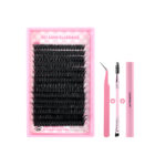 Cross-border 80D100DD Curl Single Cluster False Lashes Thick and Curled Extension 12-20mm DIY Segmented Fluffy Lashes - 80-Lash Book Set