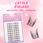 Large capacity segmented false eyelashes, European and American comic Barbie, lazy person camera-ready, thick and ultra-fine stem single cluster eyelashes wholesale - SHE-11-MJL