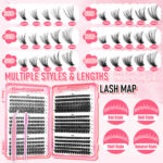 Cross-border TEMU Amazon DIY Eyelash Extension 80D Cluster D-Curl Mixed False Eyelash Tool Set - DTZ-JMS