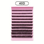 Cross-border segmented hot-melt lash clusters, large capacity DIY segmented single-cluster dense curly black stem self-applied eyelashes - MOO-40Pmix