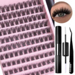 European and American cross-border bestseller large-capacity single-cluster false eyelash set, natural segmented cluster lashes for daily DIY lash extension - TZ--J08,