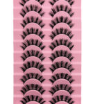 Large Volume One‑Strip Fox‑Eye False Eyelashes, Black Band Dense Curly Pair Lashes, Factory Wholesale - MAA022-02 HL10-02